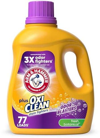 ARM & HAMMER Plus OxiClean Odor Blasters Fresh Botanical, 77 Loads Liquid Laundry Detergent, 100.5 Fl oz