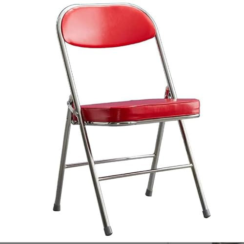 Yoga Stuhl, Pilates Stuhl, Klappstuhl, Rückenlehne Stuhl, Einfacher Bürostuhl, Beweglicher Konferenzstuhl, Trainingsstuhl, Mietreihenstuhl Computerstuhl,Rot