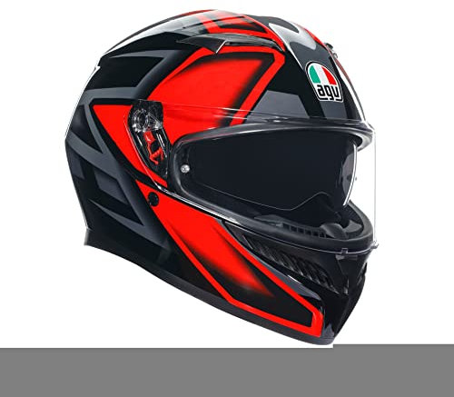AGV K3 Compound Integralhelm (schwarz/rot/grau), S (55)