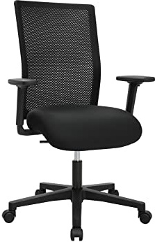 Topstar Free Point N inkl. Armlehne TW1 schwarz/schwarz - Netz schwarz | Made in Germany | Ergonomisch | Drehstuhl, Schreibtischstuhl | höhenverstellbar | Geprüfte Sicherheit nach GS-Intertek