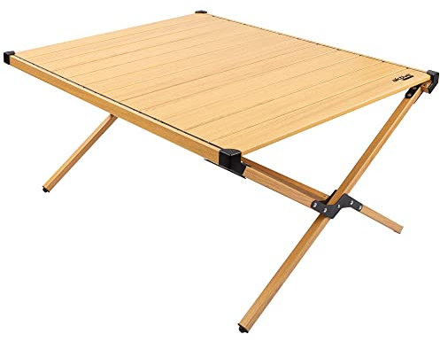 Aktive 63025 - Höhenverstellbarer Tisch für Glamping-Camping, Klappbarer Campingtisch, Maße 88,5 x 70,5 x 43 cm, Aluminium, tragbar, Tragbare Klapptische