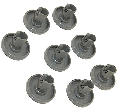 Quailitas Universal Dishwasher Wheels [Pack of 8] – 40 mm, Lower Basket Replacement Wheels for Dishwasher, Compatible with Zanussi Electrolux Blomberg OEM - Dishwasher Parts