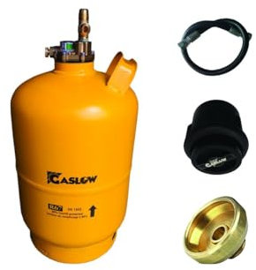 Gaslow Pack Bouteille GPL Rechargeable 6Kg + Lyre + Boîte de Transfert Noire + Adaptateur France/Italie