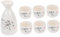 GOOHOCHY Krug Saki Trinken Set Kit Japanische Sake Becher Porzellan Sake Set Sake-Flasche Japanisches Sake-Becher-Set Soju Gläser Trinkbecher Keramik Japanischer Stil Getränke Grüne Flasche