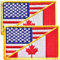 Bluyellow Aufnäher mit kanadischer Flagge, bestickt, USA-Flagge, Kanada-Flagge, für taktischen Rucksack, Militärweste, kanadisches Militär, taktische Patches mit Klettverschluss, 2 Stück