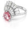 Swarovski Bague cocktail Idyllia - Tailles mixtes - escargot, rose, métal rhodié, Cristal, Ne pas appliquer