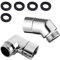2 Stück Duschkopf-Ellenbogen-Adapter, Duscharm-Ellenbogen-Adapter für Handbrause und Wandbrause, 90 Grad /135 Grad