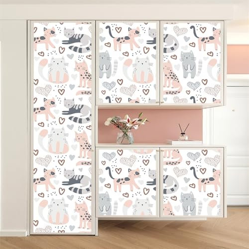 Selbstklebende Tapete Braun Tier Rosa Strukturtapete Wandtattoo Schlafzimmer Tapete Selbstklebend Vliestapete Wallpaper for Living Room Tapeten Wandschutzfolie 40x100cm/1 Pcs