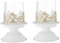 Kerzenständer,2er Set Kerzenhalter,Vintag Design Geschnitzter Halter für Kerzen,Hochzeit Party Weihnachten Tischdekoration Kerzenständer, Romantisches Abendessen Kerzenlicht (Weiß)