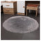 SMTCM Faux Lammfell Schaffell Runder Teppich 35 * 35cm Grau Flauschig Kunstfell Teppich Longhair Fell Weiche Nachahmung Wolle Bettvorleger Sofa Matte Rutschfester Waschbarer Plüsch Fußmatte Heim Deko