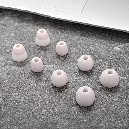 Replacement Eartips Earbuds for Beats Flex Silicone Ear Tips for Beats X/Powerbeats Pro Neck-mounted Earphones Tips Anti-Slip Avoid Falling Off (white)
