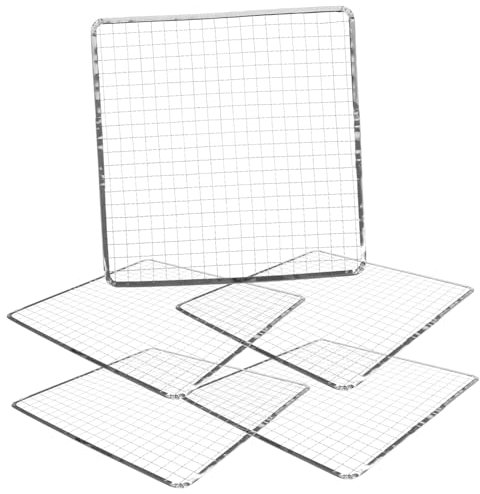 BESPORTBLE Grilles De Rechange pour Barbecue Lot De 5 Grilles Métalliques pour Barbecue Extérieur Faciles À Nettoyer
