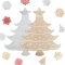 MORAINJAY 2 Pezzi Tovagliette Natale Albero,38cm PVC Tovaglietta Oro&Argento Hollow,Tovaglietta Antiscivolo Lavabili per Natale,Matrimonio,Ristorante,Hotel Table Decorativo