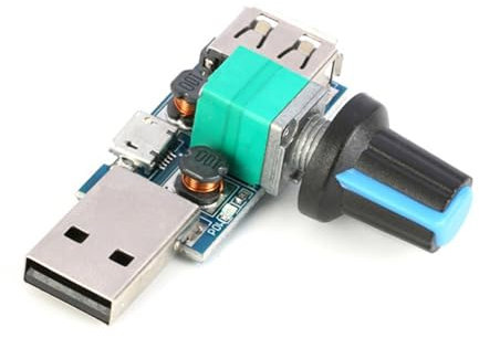 KUAIYIJU USB Fan Stepless Speed Controller Regulator With Switches Speed Module 4-12V 5W USB Desktop Fan Speed Regulator With Knob