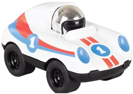 Tiger Tribe Presto Racers (Ace) - White Push & Go Race Car, Small Kids Toy Cars, Vehicle Gifts For Toddlers & Children, Age 3 Years +