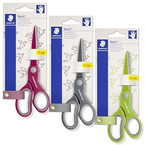 STAEDTLER Noris 965 Bastelschere – 1 Stück, rostfrei | Hohe Schneidleistung, ergonomische Griffzone – Kinder- & Haushaltsschere – Art.-Nr. 965 17P BK