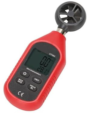 TIEOAXFT Handheld Anemometer Digital Wind Speed Meter 0~30m/s LCD Display Air Flow Speed Anemometer(UT363)