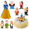 8Pcs Mini Figurines Princesse Cake Toppers PLNVNVP Blanche Neige et Les Sept Nains Figurine Cartoon Cake Décoration pour Enfant Fête D'anniversaire