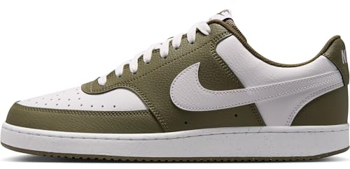 Nike Herren Court Vision Low Schuhe, Medium Olive/White, 42