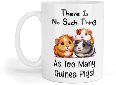Decalarama Guinea Pigs Mug Gift There is No Such Thing As Too Many Nice Cute Novelty Printed Cup Present