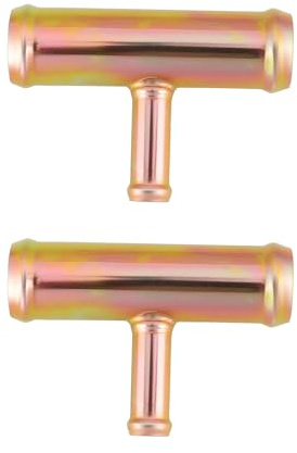 OTOTEC 2Pcs Raccordo per Tubo di Riscaldamento 3/4x3/8x3/4 Pollici per Tubo Acqua Riscaldamento Auto Tubo Benzina 20x20x10mm