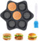 Ruaizel Moule pour burger, Moule à Pain Hamburger, Moule pour Burger Bun en Silicone Rond, Moule Hamburger Silicone, Moule Petit Pain Rond