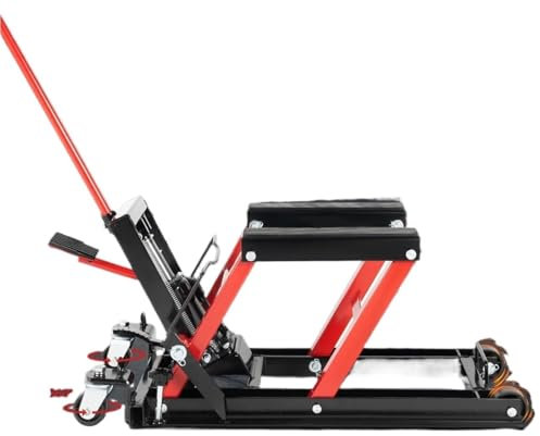 Béquille Roue Arrière Cric hydraulique pour Moto 680 kg, Plateforme élévatrice Robuste avec Support de Montage pour Garage, extérieur et Entretien Béquille lève arrière