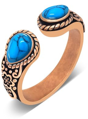 TDEXI Kupfer Magnetringe für Frauen Männer Ultrastarke Magnete Magnetring Herren Damen,Magnetische Rings Polierter Lifestyle-Ring Starker Magnet