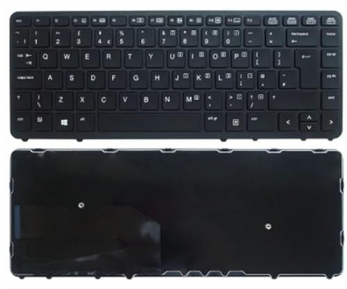 LXCOZED Teclado en español para HP Elitebook 840, 845, 850 G1/G2, 740, 745, 750, ZBook 14, 15U SP(Yellow)