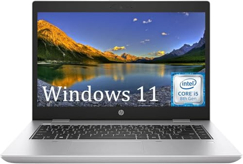 HP ProBook 640 G5 Ordinateur Portable, écran FHD 14 Pouces, 8ème génération Core i5-8365U, 16 Go de RAM, 256 Go SSD, Wi-FI, Clavier QWERTY, Windows 11 Pro ((Rénové)