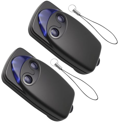 2 Pezzi 433.92MHz Telecomando Cancello per NICE FlO2r-s, Telecomandi 2 Tasti Rolling Code per Nice Bella Porta Automatica Compatibile con Ricevitori FLOXR FLOXIR FLOX2R OXI OX2