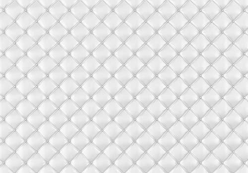 wandmotiv24 Fototapete Leder Wand Edel, XXL 400 x 280 cm - 8 Teile, Wanddeko, Wandbild, Wandtapete, Weiß, Muster Polsterung M1475
