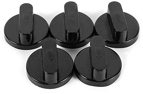 Leinggg Bouton de cuisinière - 5Pcs Nouveau Noir Universel Cuisinière Four Poêle À Gaz Grill Boutons De Commande Switch Home Kitchen Usage