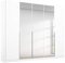 Rauch Möbel Alabama Schrank Kleiderschrank Drehtürenschrank Weiß mit Spiegel 5-türig inklusive Zubehörpaket Basic 3 Kleiderstangen, 6 Einlegeböden BxHxT 227x229x54 cm