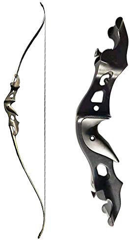 SHARROW 20-55lbs Bogenschießen Takedown Recurve Bogen 58 Zoll Jagdbogen Erwachsene Bogen Aluminiumlegierung Riser Rechte Hand Bogen und Pfeile (Typ 1, 45lbs)