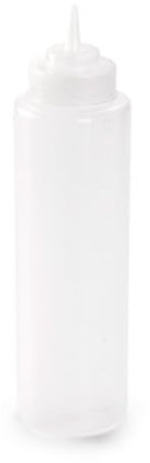 CABLEPELADO Bote plastico para Salsas, Botellín para Salsas, Recipiente para Aceite, Botella de Salsa, Dispensador Salsas, Biberón de Cocina, 30 cm Longitud, Capacidad 1000 ml, Transparente