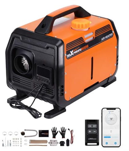 maXpeedingrods 12V 5KW Standheizung Diesel, Tragbare Luftheizung Geräuscharmer Betrieb Dieselheizung mit Bluetooth App, Fernbedienung und LCD, Standheizung Benzin für Wohnmobil Auto LKW