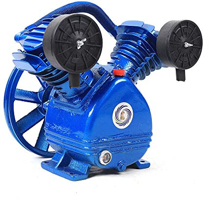 DSYOGX Kompressor V-Form 2 Zylinder Kompressoraggregat Druckluft Aggregat Einstufig 3HP 2.2KW 250L/min 8bar Luftkompressor Verdichter Kompressor Pumpenkopf