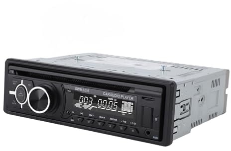 Autoradio, CD-DVD-Bluetooth-USB-Player, Audioempfänger, AM/FM-Radio, APP-Steuerung, MP3, SD, AUX, 18 Voreingestellte Radiosender für Autos, LKWs, Wohnmobile