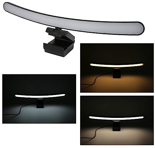 Barra Luminosa per Monitor Curvo, Lampada per Monitor per Computer per la Cura degli Occhi con Controllo Touch a 3 Temperature di Colore, Lampada per Schermo per Computer di Tipo