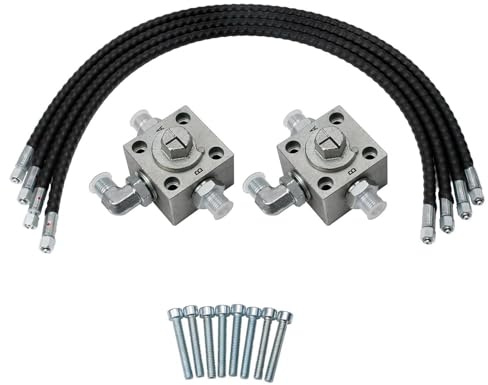 Vannes de Dérivation 3 Voies en Acier allié pour Mini-pelles Chinoises de 1 à 2 Tonnes avec Flexibles de 31 Pouces, Bloc de Connexion Hydraulique, Accessoires pour Mini-pelles