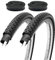 2er Set Fahrradreifen 26x1,75 Zoll 47-559 mit Autoventil Schläuchen AV