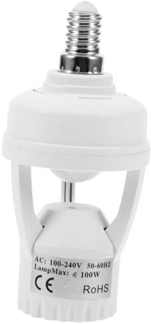 WOONEKY Douille d'Ampoule Détecteur de Mouvement E27 Adaptateur Pratique Installation Facile Utilisation Domestique 1 Pièce