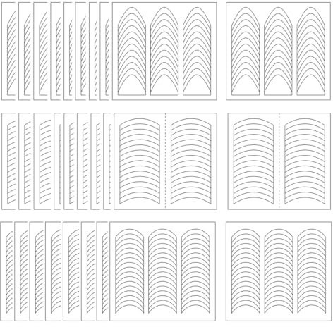 60 Fogli French Adesivi Per Manicure, 2280 Pezzi, Stencil per Manicure Francese, 3 Stili French Manicure Adesivi Mezzaluna French Tip Guides French Smile Manicure Strisce per Nail Design