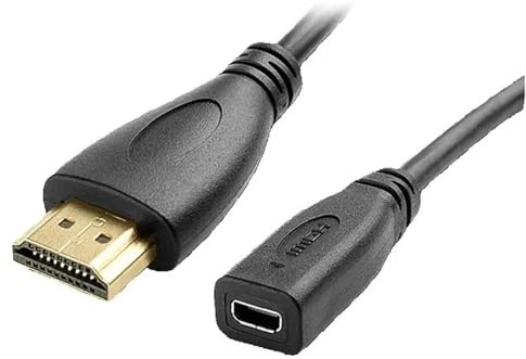 WUKUBO 15cm Micro Mini HDMI-compatible Socket Female To HDMI-compatible Male Adapter 4K hdmi Male Cable(HDMI M-Micro F)