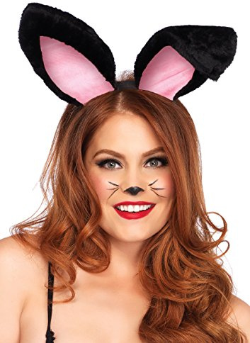 Leg Avenue Plush Bunny Ears, Black
