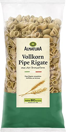 Alnatura Bio Vollkorn Nudeln Pipe Rigate, vegan, 500 g