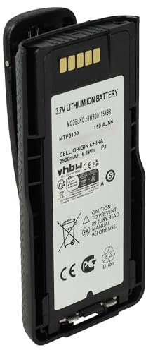 vhbw batteria compatibile con Motorola MTP6650 radio (2900mAh, 3,7V, Li-Ion)