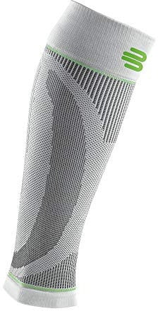 Bauerfeind Kompressions-Wadenbandage „Sports Compression Sleeves Lower Leg“, 1 Paar Sleeves für die Waden, Unisex, Beinstulpen für Ball- & Ausdauersportarten, Weiß, M kurz