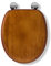 Croydex Davos Flexi-Fix Always Fits Never Slips - Asiento de inodoro de madera antibacteriana con fácil ajuste, fijación superior e inferior, bisagras cromadas inoxidables, acabado de pino antiguo,